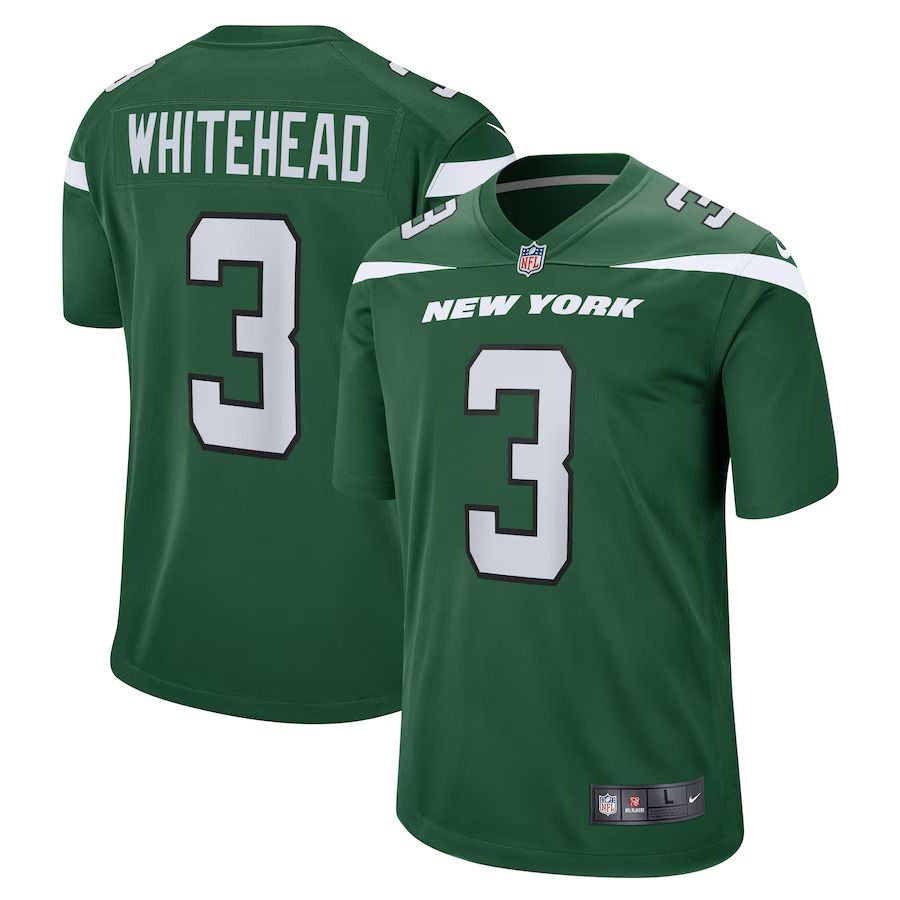 Men New York Jets #3 Jordan Whitehead Nike Gotham Green Game Player NFL Jersey